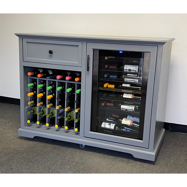 David Houzz 52'' 34 Bottle Single Zone Freestanding Wine Refrigerator